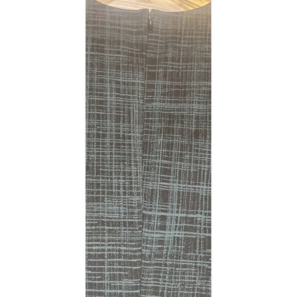 Theory Rijik B Configure Strech Knit Sheath Printed Dress Black Green Sz 10 - Picture 5 of 8